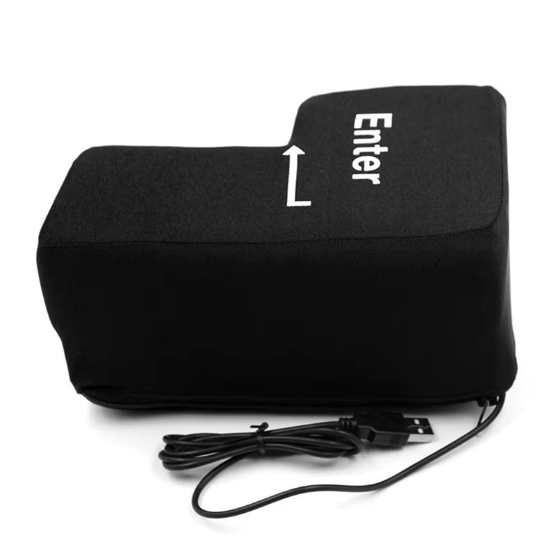 Creative Anti-Stress Computer Huge Enter Key Big USB Keyboard Vent Button Pillow Desktop Stress Reliever Cushion USB Enter Key