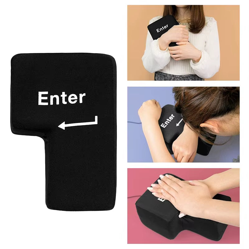 Creative Anti-Stress Computer Huge Enter Key Big USB Keyboard Vent Button Pillow Desktop Stress Reliever Cushion USB Enter Key
